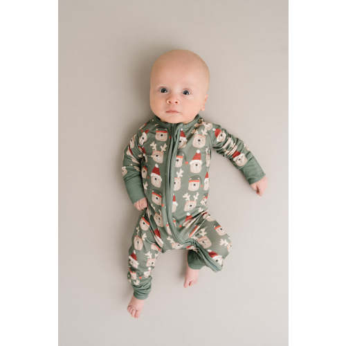 Green Christmas Bears Bamboo Sleeper