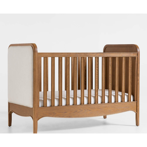 Bacton Oak Wood Convertible Baby Crib by Jake Arnold