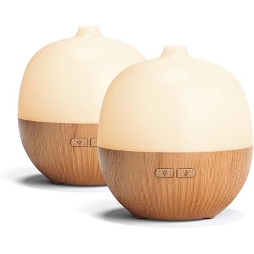 ARVIDSSON Essential Oil Diffuser 2 Pack, 100ml Aromatherapy Diffuser with Mood Light, Ultrasonic Oil Diffusers for Home, Small Diffuser for Essential Oils, Gift for Women