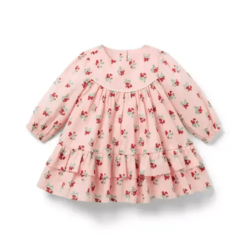 Baby Pink Pearl Strawberry The Strawberry Ruffle Baby Dress by Janie and Jack