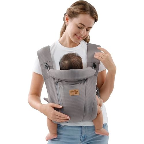 New Upgrade Ergonomic Baby Carrier Newborn Toddler Wrap Carrier,Hands Free Baby Sitting Support Sling,Breathable,Perfect for Infants/Chest Sling for Babies Shower Gift (Dark Grey)