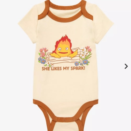 Studio Ghibli Howl's Moving Castle Calcifer Spark Infant One-Piece - BoxLunch Exclusive | BoxLunch