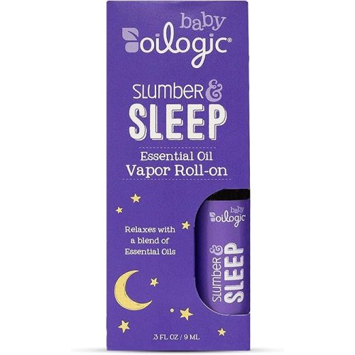 Oilogic Slumber & Sleep Roll-On Essential Oil for Babies & Toddlers - Gentle Aromatherapy Essential Oils, Mess-Free Comfort & Wellness Blends - Pediatrician-Tested Safe for Baby, .2 Fl Oz