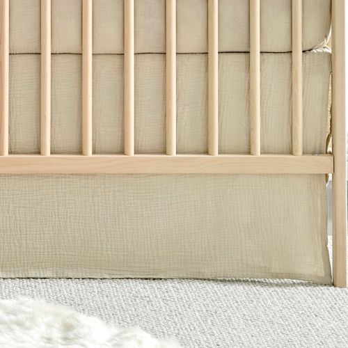 Cloud Muslin Dust Ruffle Beige - Levtex Baby