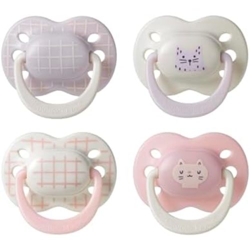 Tommee Tippee Ultimate Fit Newborn Pacifier, 0-6 Months, Pack of 4