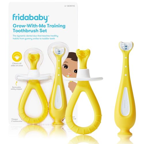 Fridababy Grow-with-me Training Toothbrush Set, 6+ months