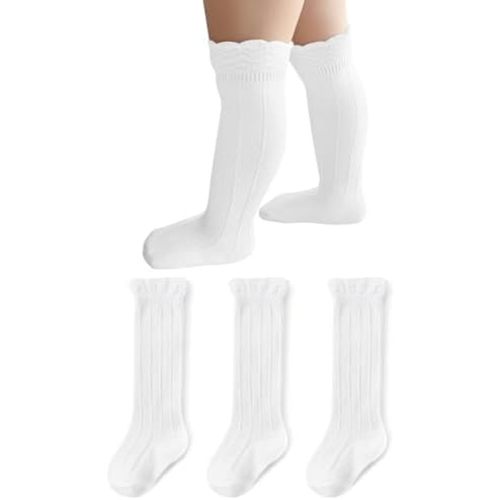 Century Star Baby Girl Socks Boy Knee High Socks Toddler Non-Slip Tube Sock School Soccer Striped Stockings for Infant