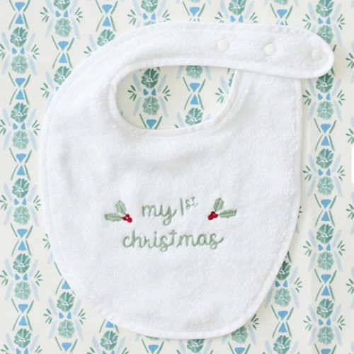My First Holiday Baby Bib | Weezie Towels