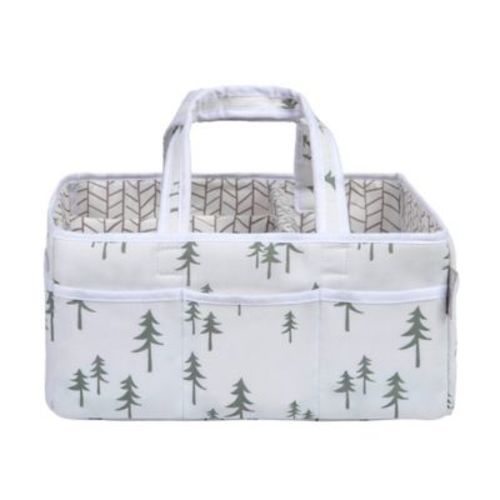 Trend Lab Green and Gray Mountain Baby Cotton Storage Caddy — buybuy BABY