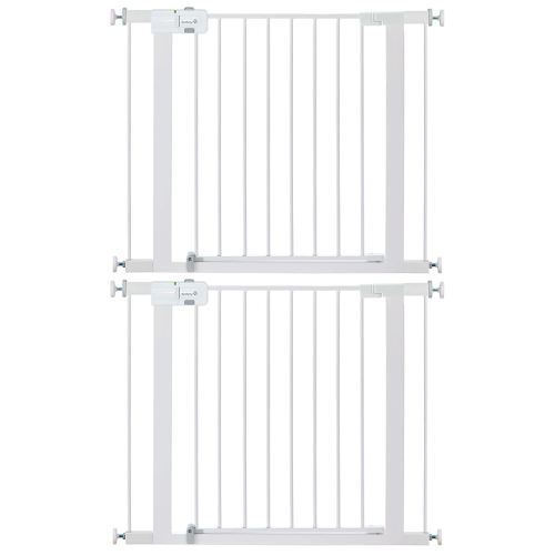 Safety 1st Easy Install Walk Thru Baby Gate for Doorways, Gate With Door, Dog Gates, Fits 29"-38", Easy Install 28" Tall, 2 Pack White
