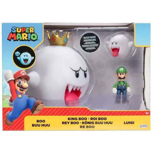 Super Mario King Boo, Boo, Luigi 3-Pack Action Figures