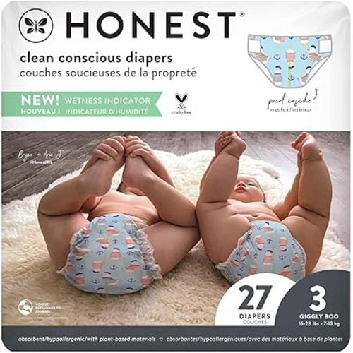 THE HONEST COMPANY Feeling Nauti Size 3 Diapers, 27 CT