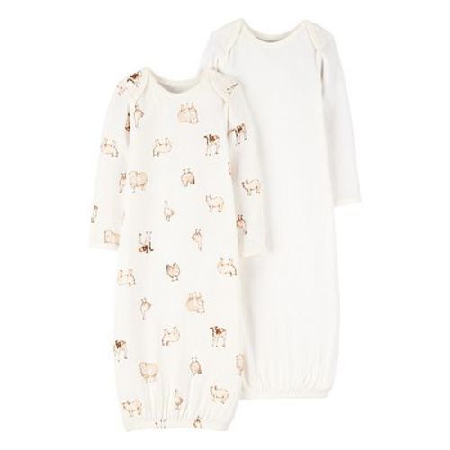 Baby Carter's 2-Pack PurelySoft Farm Animals Sleeper Gowns