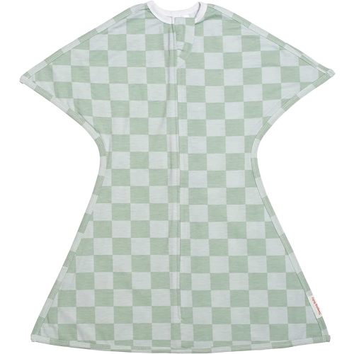 SleepingBaby Poly Zipadee-Zip Swaddle Transition Baby Swaddle Blanket with Zipper, Cozy Baby Sleep Sack Wrap (Extra Small 3-6 Months | 8-13 lbs, 18-26 inches | Sea Green/Blue)