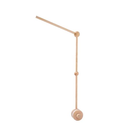 PandaEar Baby Crib Mobile Arm, Beech Wooden Mobile Holder with Anti-Slip Attachment, Baby Mobile Hanger for Crib Nursery Décor Accessories