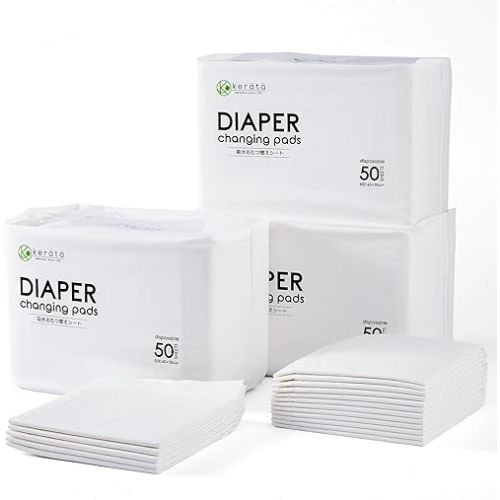 Disposable Changing Pads for Baby, 100 Pack Disposable Changing Pad Liners, Waterproof Disposable Underpads, Ultra Absorbent Super Soft Breathable Diaper Changing Mat 13 x 18 in