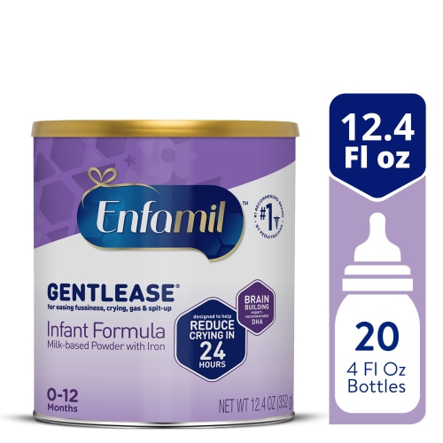 Enfamil Gentlease Powder Baby Formula, For Fussiness, Crying, Gas, Spit-up, & Soft Stools, 12.4 Oz Can
