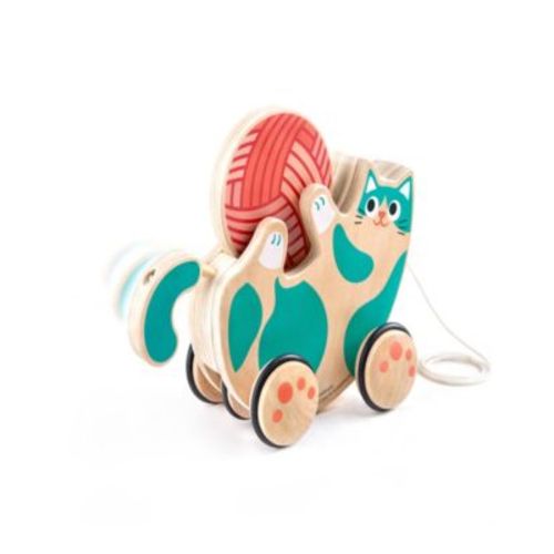 Walk-A-Long- Roll Rattle Kitten Toddler Toy