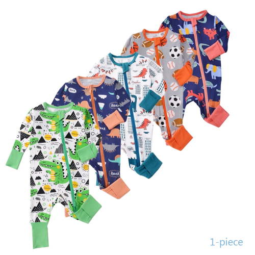 Emy Dola Baby Boys' Snug Fit Pajamas Bamboo Viscose Footless Baby Sleeper Newborn Boys Jumpsuit Sleep 'N Play Romper One-Piece