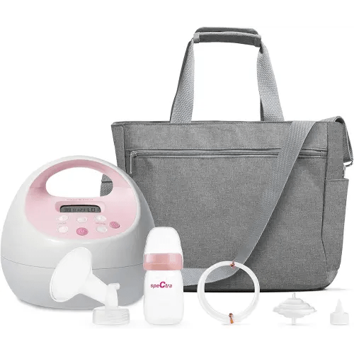 S2 Plus Premier Electric Breast Pump with Grey Tote Premium Accessory Kit - 28 mm