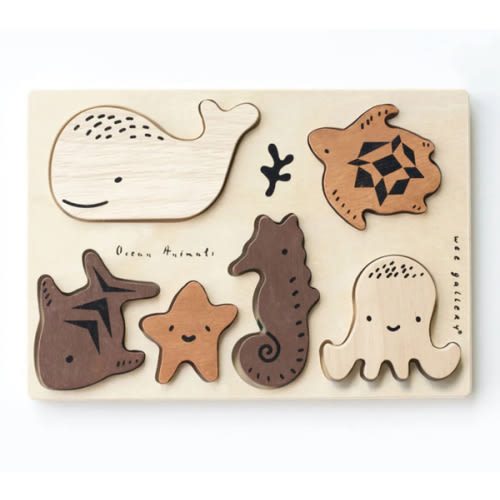 Ocean Animals Wooden Tray Puzzle