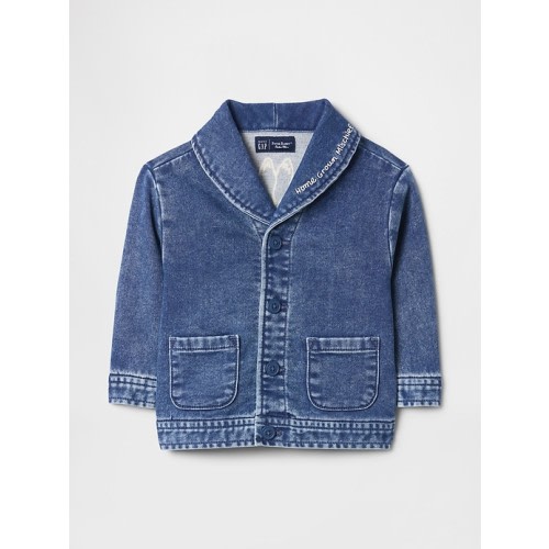 Baby Peter Rabbit™ Knit Denim Shawl Cardigan