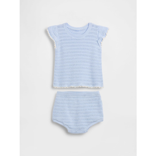Baby Crochet Stripe Outfit Set