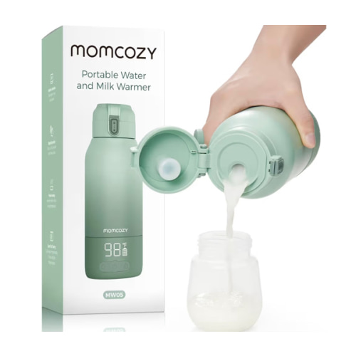 Momcozy Portable Milk Warmer for Travel – Dual Heating Modes for Breast Milk & Water, Portable Bottle Warmer with Fast Heating & Long Battery Life, 17 Ounces Large Capacity to Meet Your All-Day Needs