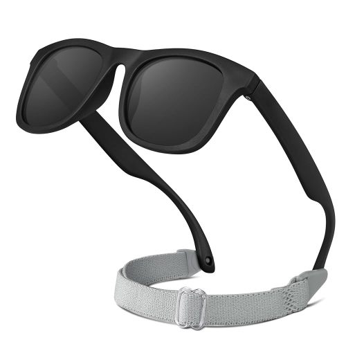 RIVBOS Baby Sunglasses Boys&Girls with Strap UV400 Polarized Flexible for Toddler,Infant and Newborn(0-24month) RBK0231
