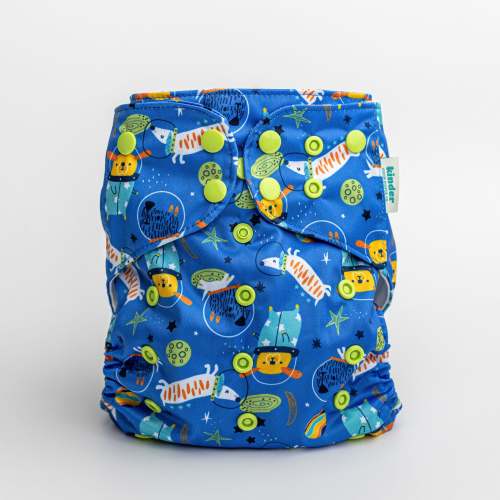 Animals and Insects: Essentials Pocket Cloth Diaper with Athletic Wicking Jersey, Grows with your Baby