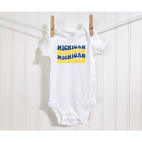 Michigan Baby Onesie® Michigan Infant Bodysuit Michigan Fan Baby Shower Gift Michigan Onesie® for Newborn