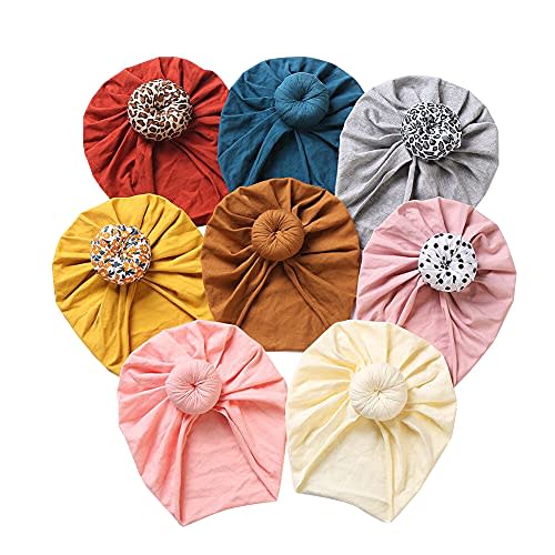 Baby Hats Newborn Baby Girls Turban Hospital Hat Infant Toddler Kid Hat Big Hair Bow Top Knot Head Wrap