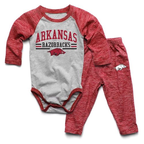 Wes and Willy Baby College Sports Fan Long Sleeve One Piece and Pant Set