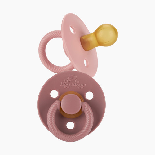 Itzy Ritzy 2-Pack Natural Rubber Pacifiers - Rosewood & Blossom