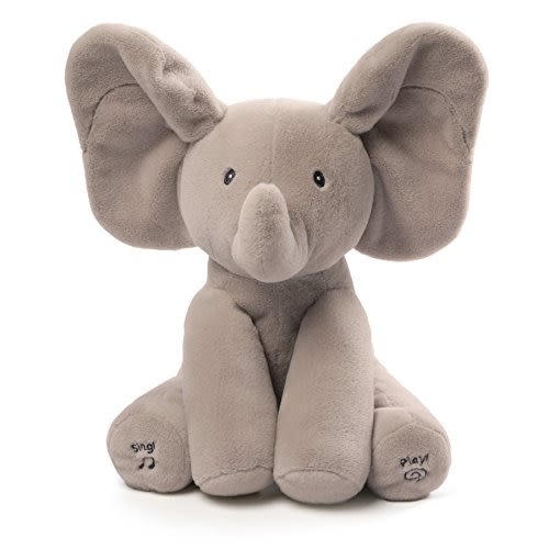 Baby GUND Animated Flappy The Elephant Stuffed Animal Baby Toy Plush for Baby Boys and Girls, Gray, 12" (Styles May Vary) - Grey