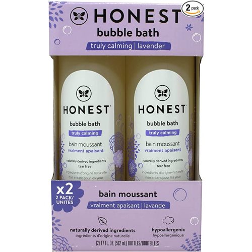 HONEST The Honest Company Bubble Bath, Truly Calming Lavender, 17 Fluid Ounce (2 Pack)