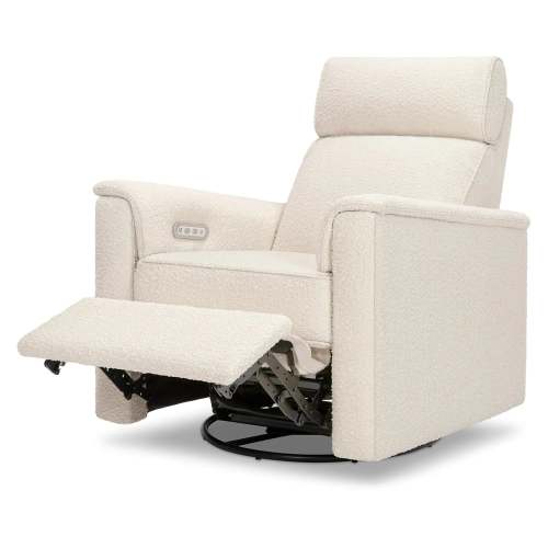 Namesake Willa Plus Power Glider Recliner w/ Power Headrest - Performance Ivory Boucle
