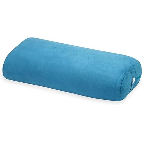 Gaiam Yoga Bolster - Long, Rectangular Meditation Pillow - Supportive Cushion for Restorative Yoga and Sitting on the Floor - Built-In Carrying Handle - Machine Washable Cover'