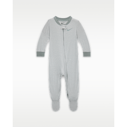Nike Baby Striped Footed Coverall - Green