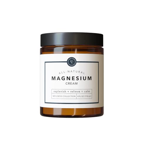 Rowe Casa Organics Magnesium Cream - Natural Relief Lotion for Muscles, Relaxation, and Sleep (4 Fl Ounces)