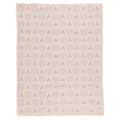 Bebe Organic Teddy Bear Mauve Baby Blanket – blue daisy