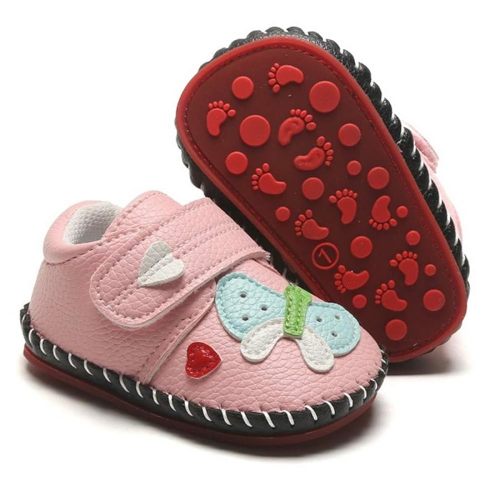 HsdsBebe Baby Boys Girls Pu Leather Hard Bottom Walking Sneakers Toddler Rubber Sole First Walkers Infant Cartoon Slippers Crib Shoes