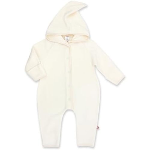 Zutano baby-boys Unisex Baby Cozie Elf Romper, Cream, 3 Months