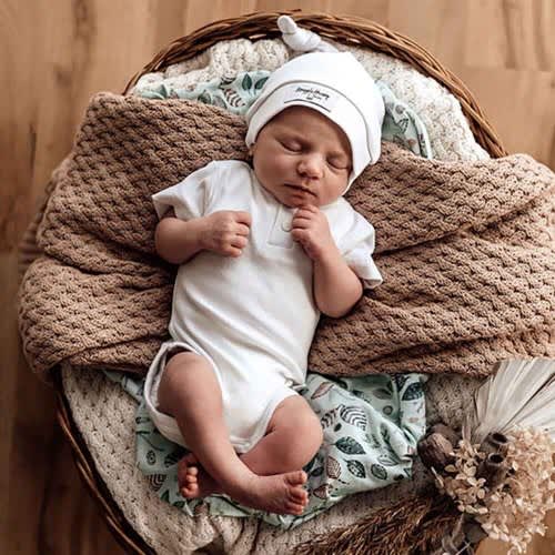 Short Sleeve Bodysuit - Milk Newborn to Size 1 Organic | Snuggle Hunny Kids