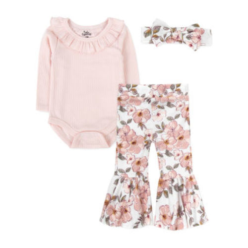 Baby Essentials Baby Girls 3-pc. Baby Clothing Set