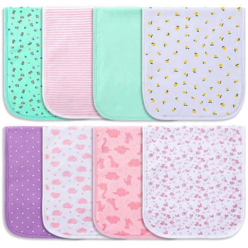 Benoxine, Baby Burp Cloths, 8 Pack, Extra Absorbent Soft Cotton