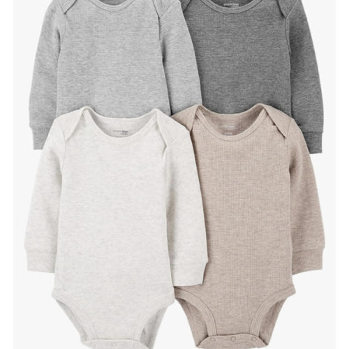 Simple Joys by Carter's Baby 4-Pack Long-Sleeve Thermal Bodysuit