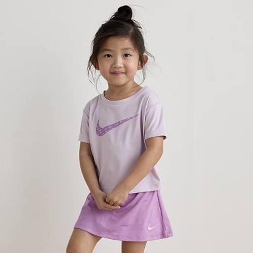 Baby & Toddler Girls Nike Dri-FIT Swoosh Graphic Tee & Mesh Skort 2-Piece Set