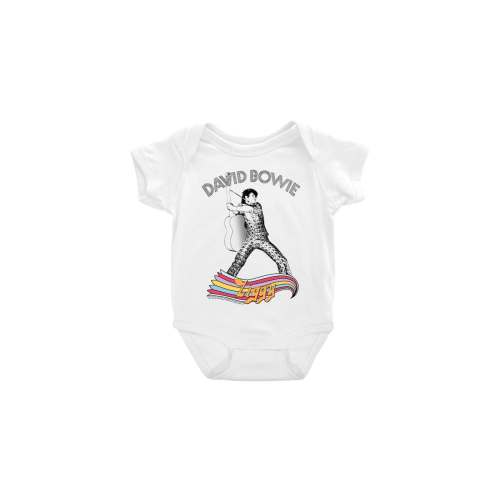 David Bowie Baby Short Sleeve Bodysuit | Ziggy Live Promotion (Merchbar Exclusive) David Bowie Bodysuit