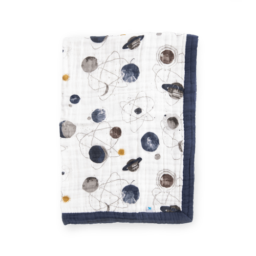 Cotton Muslin Baby Quilt - Planetary